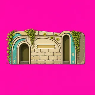 wall end cap, overgrown
