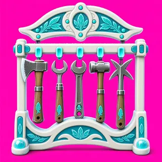 frosted tool rack
