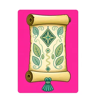 quest scroll, rare accent design
