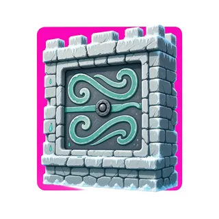 frosted stone wall section