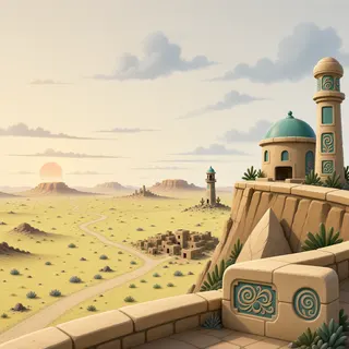 border overlook at daybreak