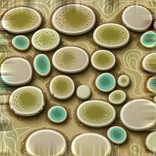 overgrown river pebbles