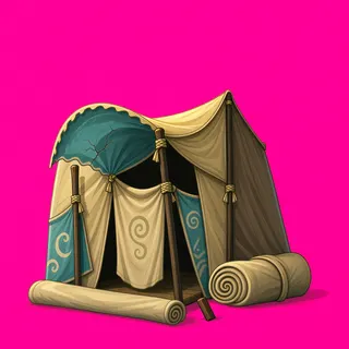 weathered tent