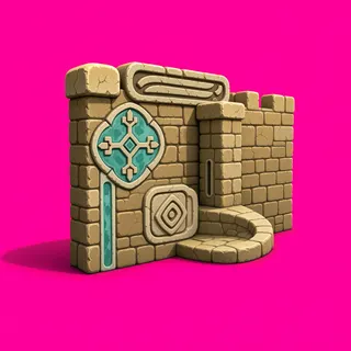 clean stone wall section