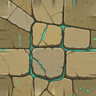 damaged rough stone floor