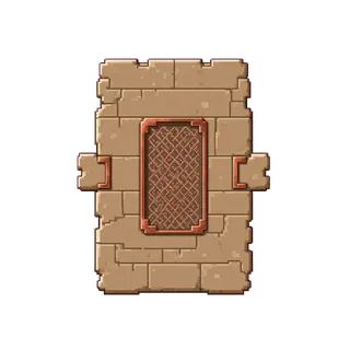 wall isolated pillar, intact