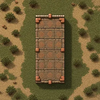 wall straight north, intact