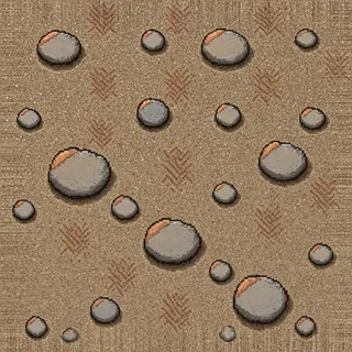 weathered river pebbles