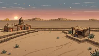 border overlook at dusk