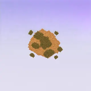 small moss patch, clustered arrangement