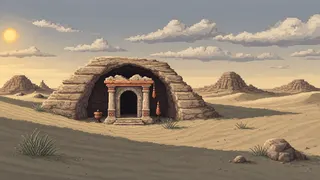 hidden shrine at daybreak