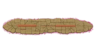hairline ground cracks, elongated arrangement
