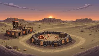 resource clearing at dusk