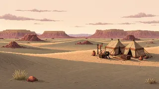 quiet camp at daybreak