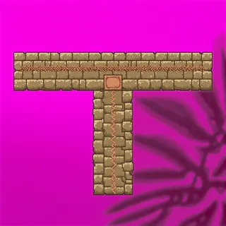 wall T junction, weathered