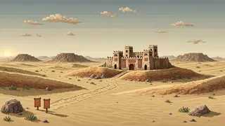 distant stronghold at daylight