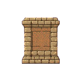 wall isolated pillar, weathered