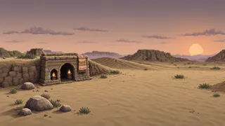 hidden shrine at dusk