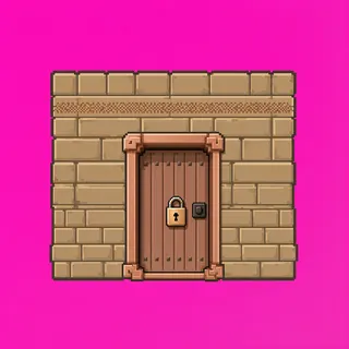 door locked, intact