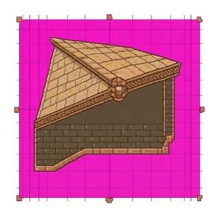 roof inner corner, intact