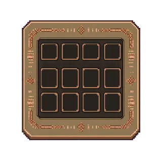 empty inventory panel, pressed state