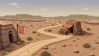 winding wilderness path at daylight