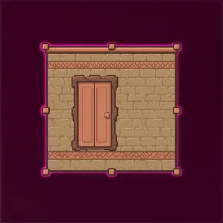 door closed, intact