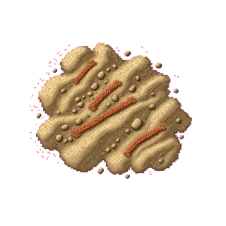 sand scatter, clustered arrangement