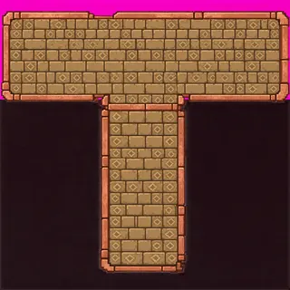 wall T junction, intact