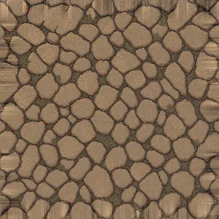 overgrown rough stone floor