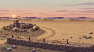 border overlook at daybreak