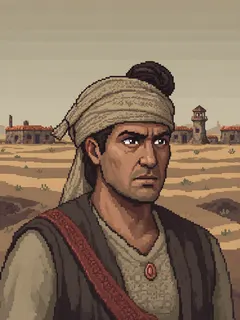 original adult caretaker, determined expression