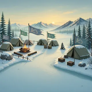 quiet camp at daybreak