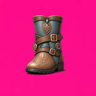 boots, ornate design