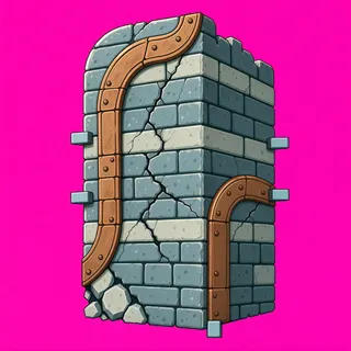 wall outer corner, damaged