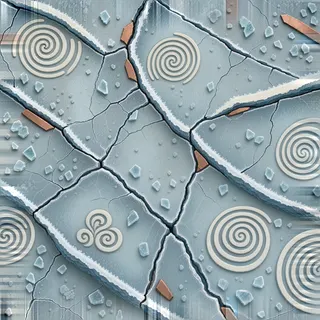 damaged frosted ice