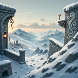 border overlook at daybreak