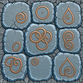 dust-covered rough stone floor