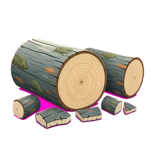 clean fallen log