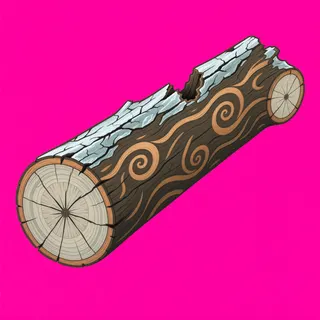 damaged fallen log