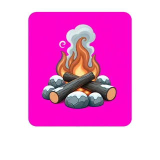 campfire, plain design