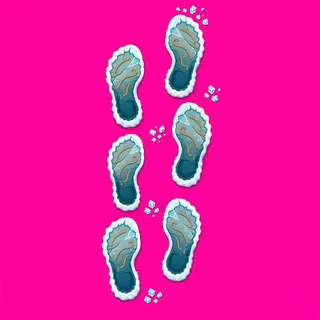 footprints, sparse arrangement