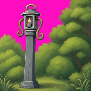 weathered lantern post