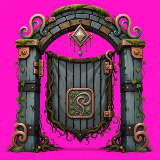overgrown gate