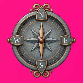 compass, ornate design