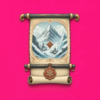 quest scroll, rare accent design