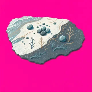 sand scatter, sparse arrangement