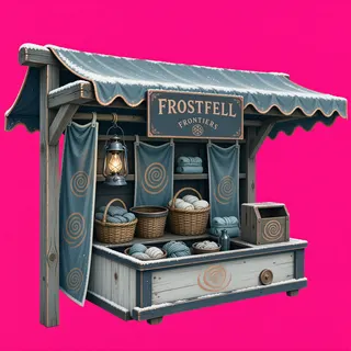 weathered market stall