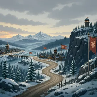 winding wilderness path at overcast twilight