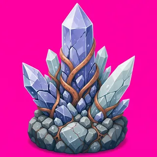 damaged crystal cluster